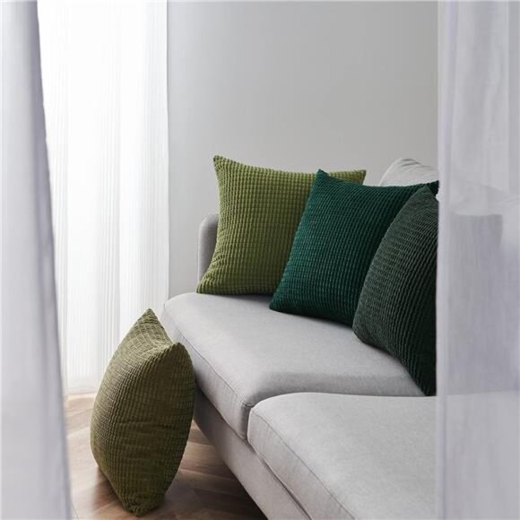 Throw Pillows Covers for Couch Living Room Decor-Green Christmas Holiday 4 Pack - Picture 3 of 8